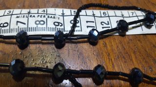Collana vintage argento e nero
