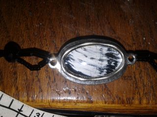 Collana vintage argento e nero