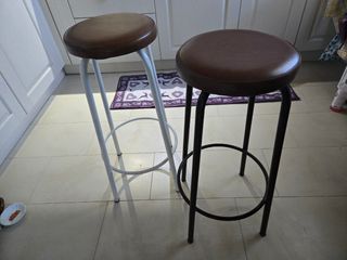 Sgabelli vintage alti in metallo