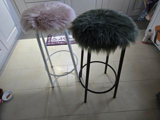 Sgabelli vintage alti in metallo