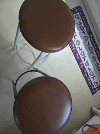 Sgabelli vintage alti in metallo