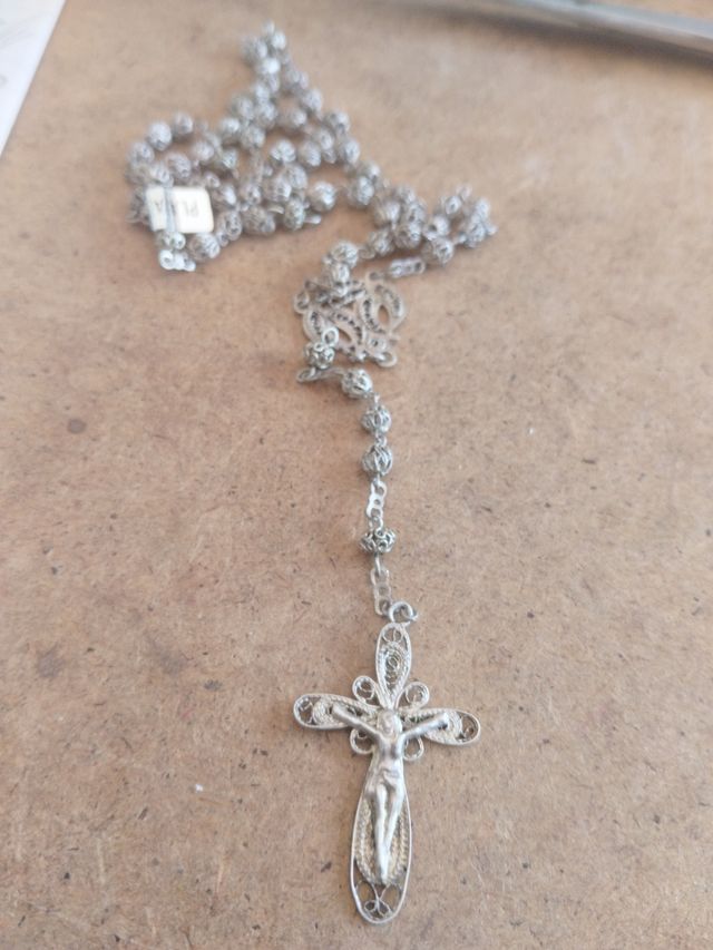 Rosario plata filigrana