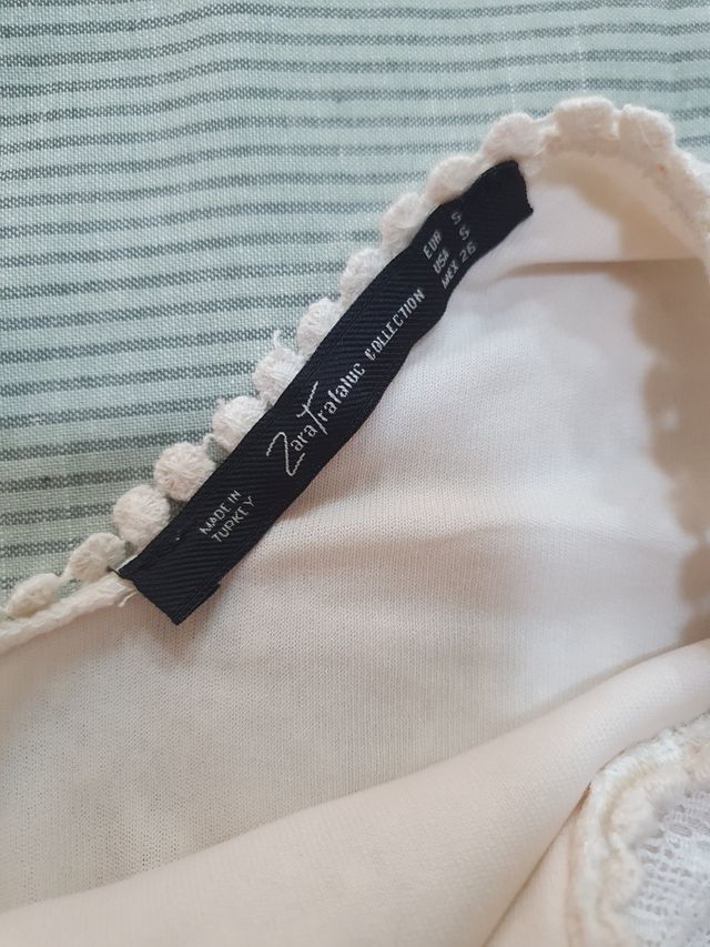 Mono encaje Zara blanco talla S