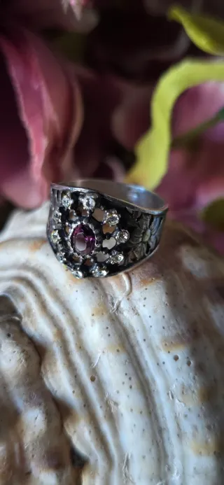 Anillo plata antiguo | Amatista