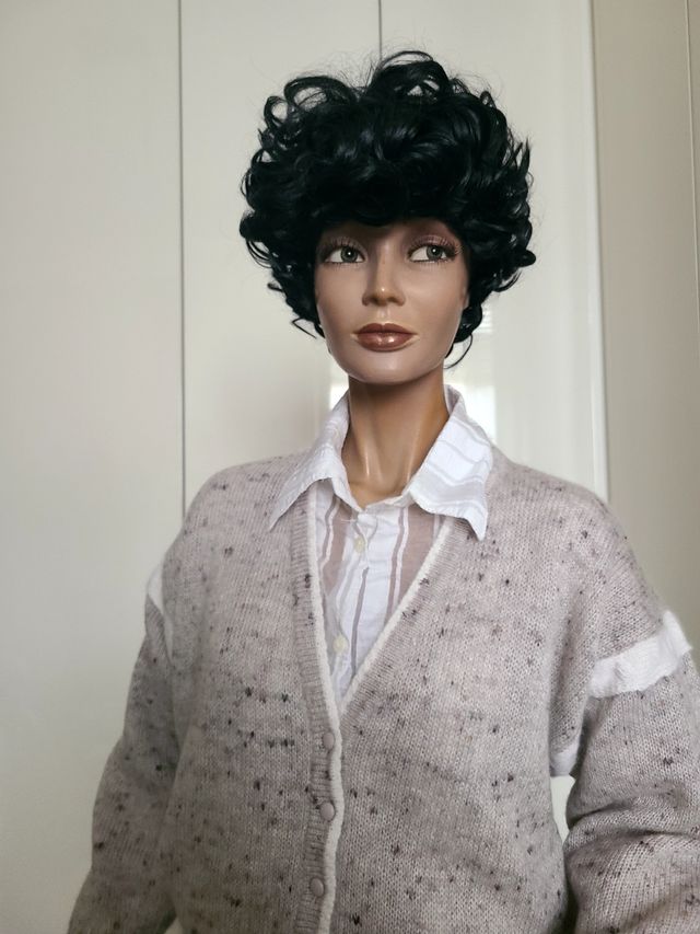 Cardigan mohair beige|lilla