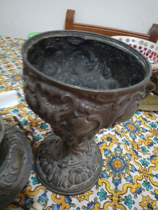 Antica lampada in peltro