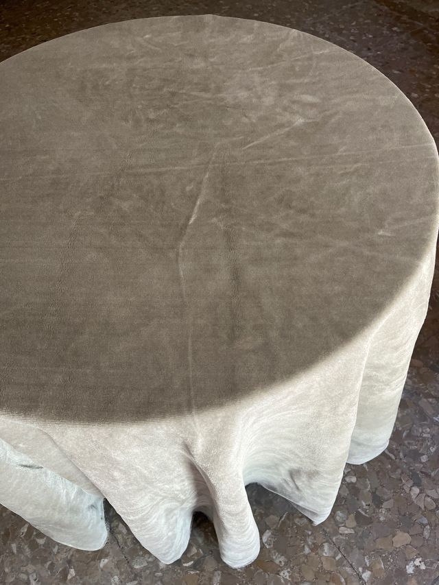 Mesa redonda blanca 80cm - Vintage