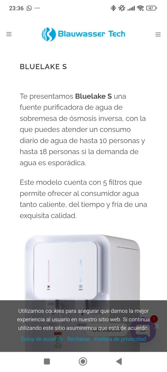 Purificador agua - Dispensador