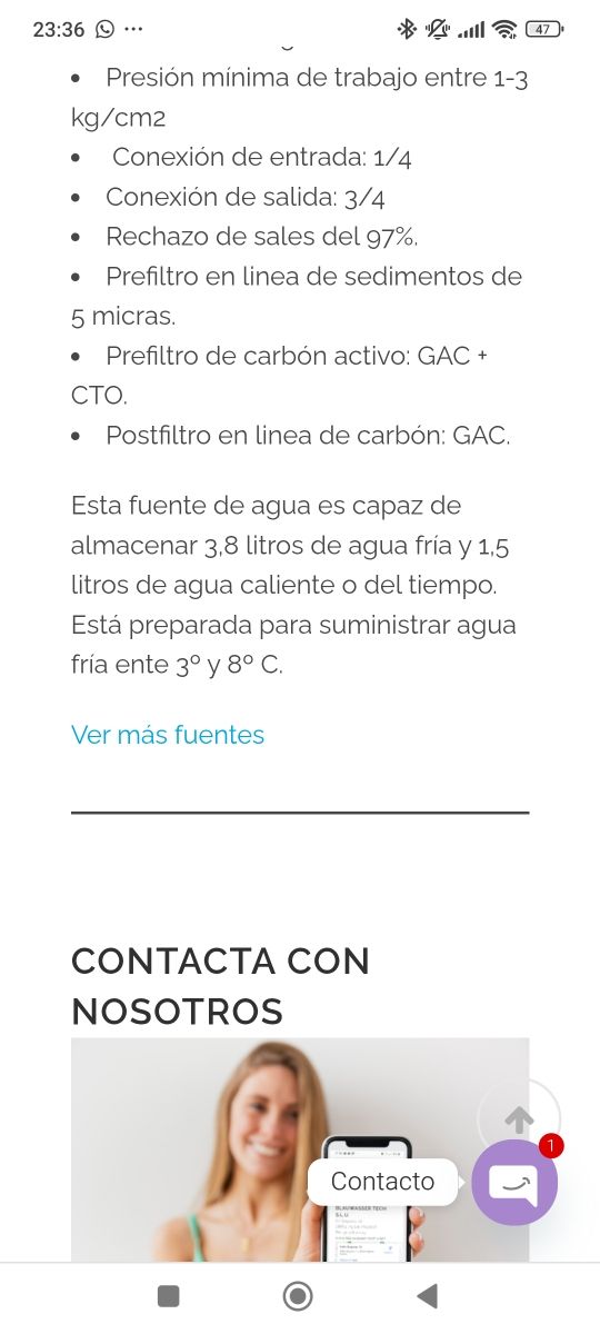 Purificador agua - Dispensador