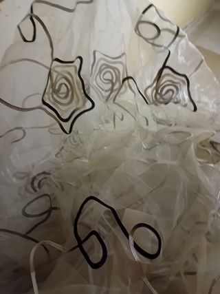 Tende trasparenti  e disegni floreali 2 pezzi