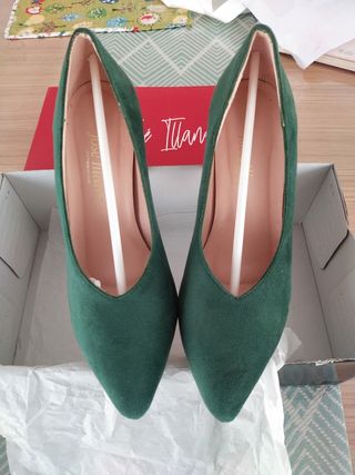 Zapatos tacón Jose Illana - verdes