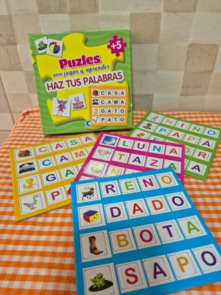 Minipuzles palabras niños +5