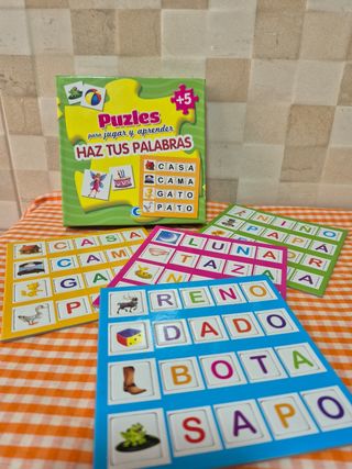 Minipuzles palabras niños +5
