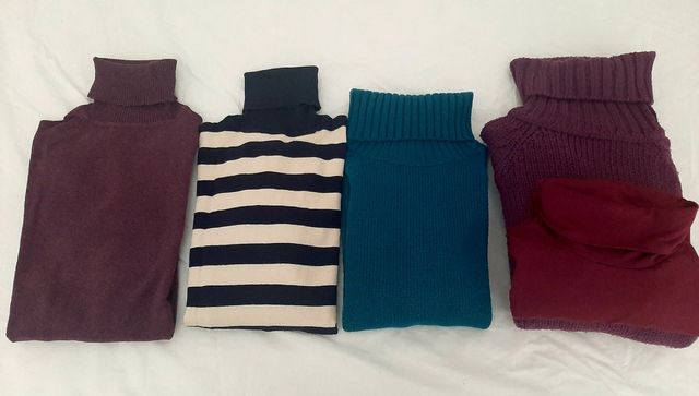 Lote barato 5 Jerséis cuello alto - talla S, 38, 4