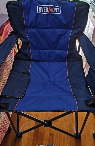 Silla camping Overmont plegable azul