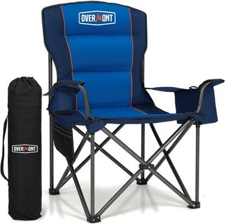 Silla camping Overmont plegable azul