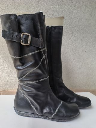 Botas Piel Negras