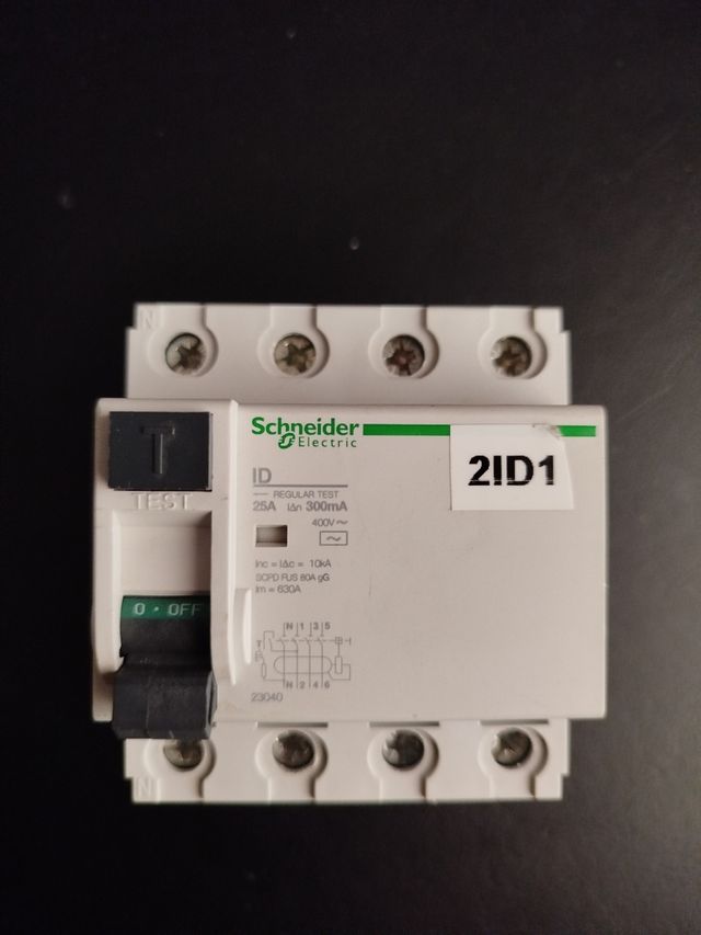 Interruptor Diferencial Schneider 25A 300mA.