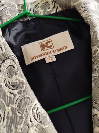 Chaqueta fiesta beige y gris