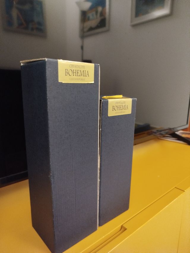 2 Portacandele Cristallo Bohemia