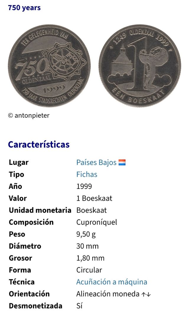 TOKEN Paesi Bassi 1999