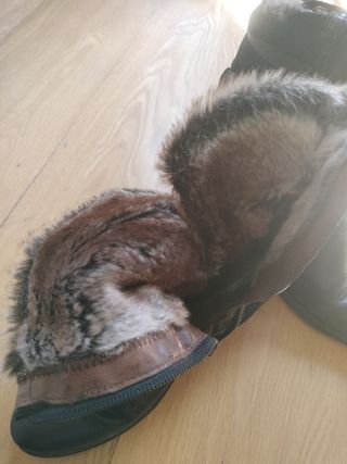 Botas negras tacón cuña