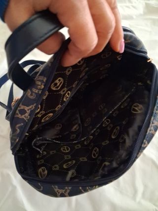 Zaino Giulia Pieralli ,blue con inserti color oro