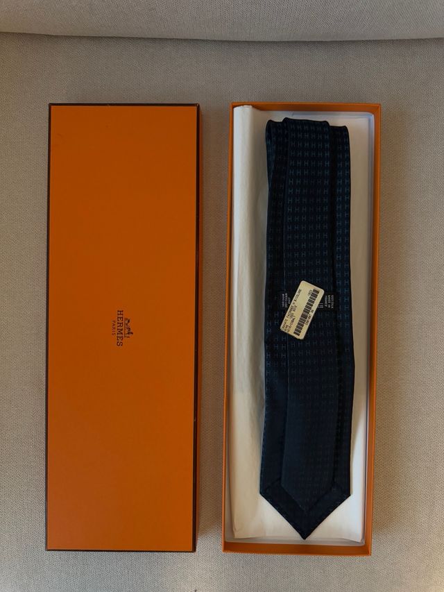 Corbata Hermes - Azul Marino