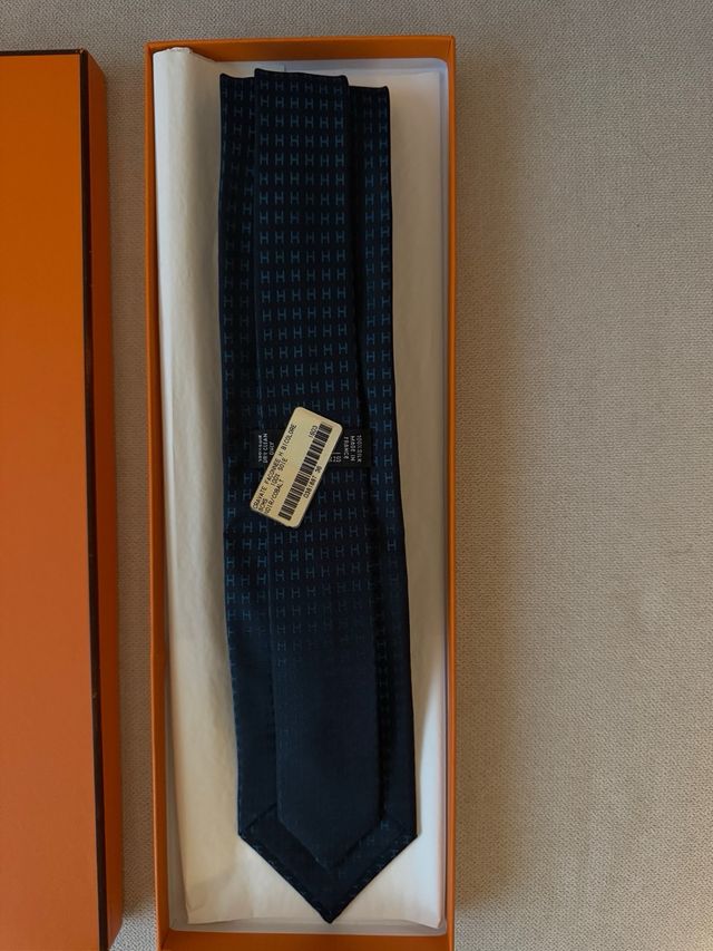 Corbata Hermes - Azul Marino