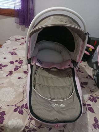 CHICCO trio living ,rosa-gris 

