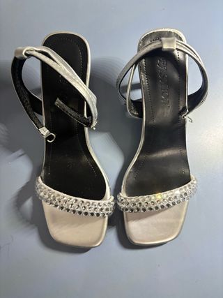 Sandalias Plataforma Pedreria Mujer