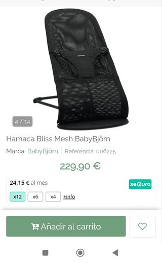 Hamaca Bliss Mesh BabyBjorn
