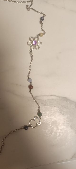 Collar Tous multicolor plata
