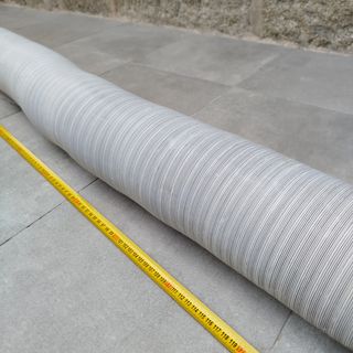 Tubo aluminio corrugado blanco extracción 150 cm
