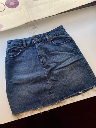 Mini Falda Vaquera PULL&BEAR - M