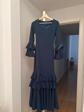 Vestido Flamenca Azul - Talla S
