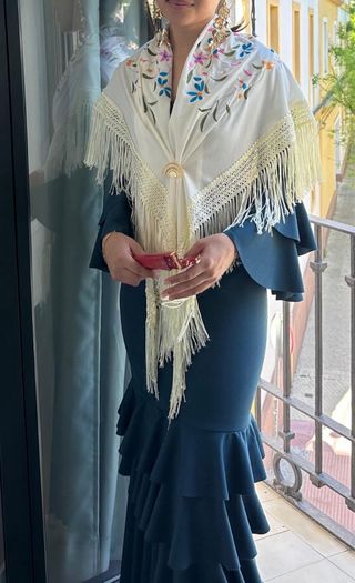Vestido Flamenca Azul - Talla S