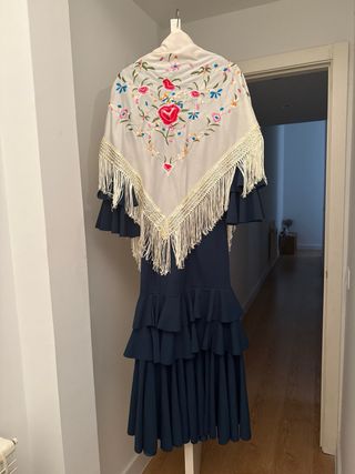 Vestido Flamenca Azul - Talla S