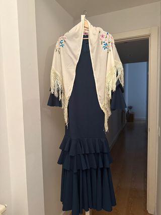 Vestido Flamenca Azul - Talla S