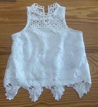 Blusa blanca encaje