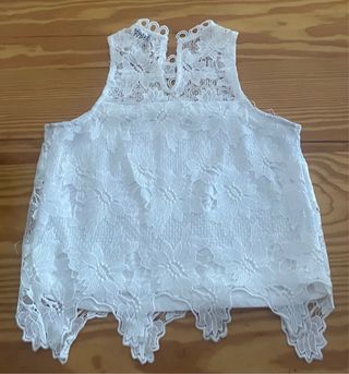 Blusa blanca encaje