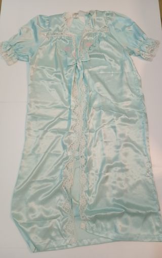 Camisón seda azul claro talla L