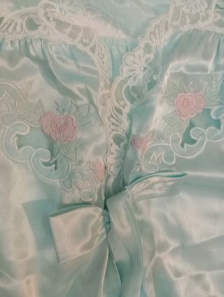 Camisón seda azul claro talla L