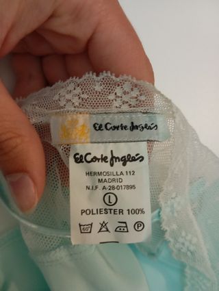 Camisón seda azul claro talla L