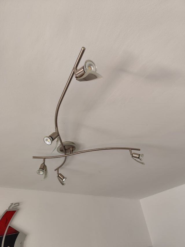 Lámpara techo 5 focos giratorios bajo consumo