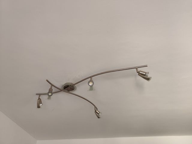 Lámpara techo 5 focos giratorios bajo consumo