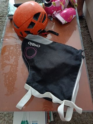 Patines Oxelo niña con protecciones, casco y bolsa