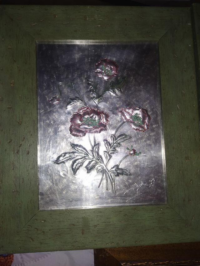 3 Quadros vintage de metal