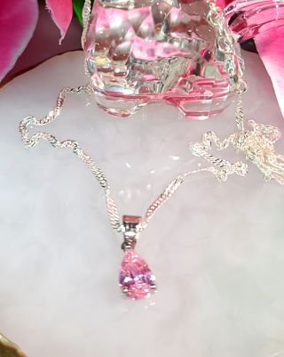 Collar plata 925 con circonita rosa