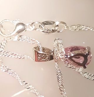 Collar plata 925 con circonita rosa